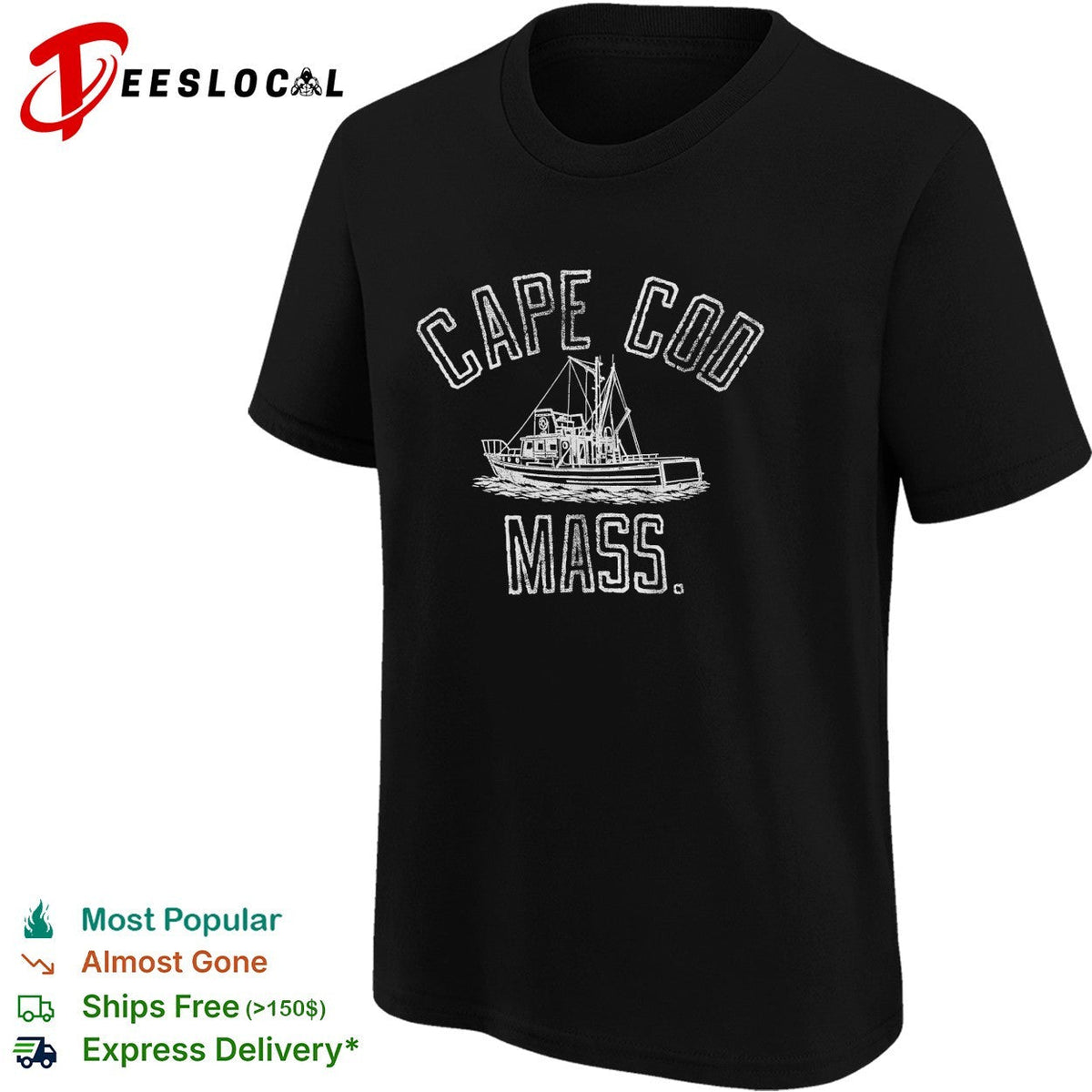 Cape Cod Mass boat nautical coastal vintage shirt Unisex