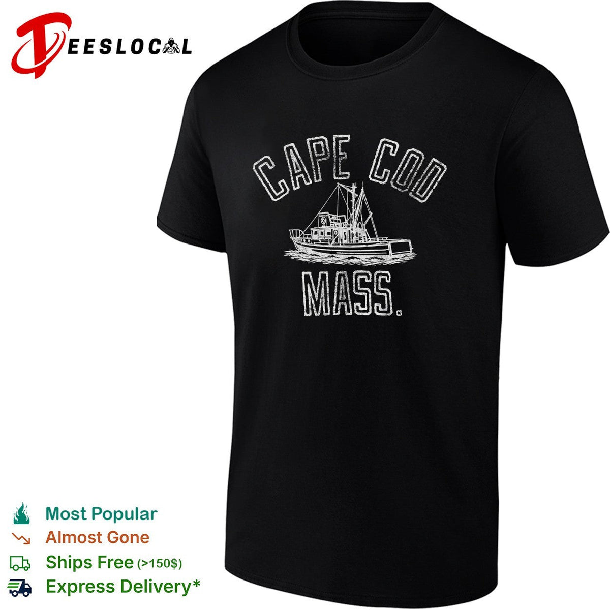 Cape Cod Mass boat nautical coastal vintage shirt Unisex