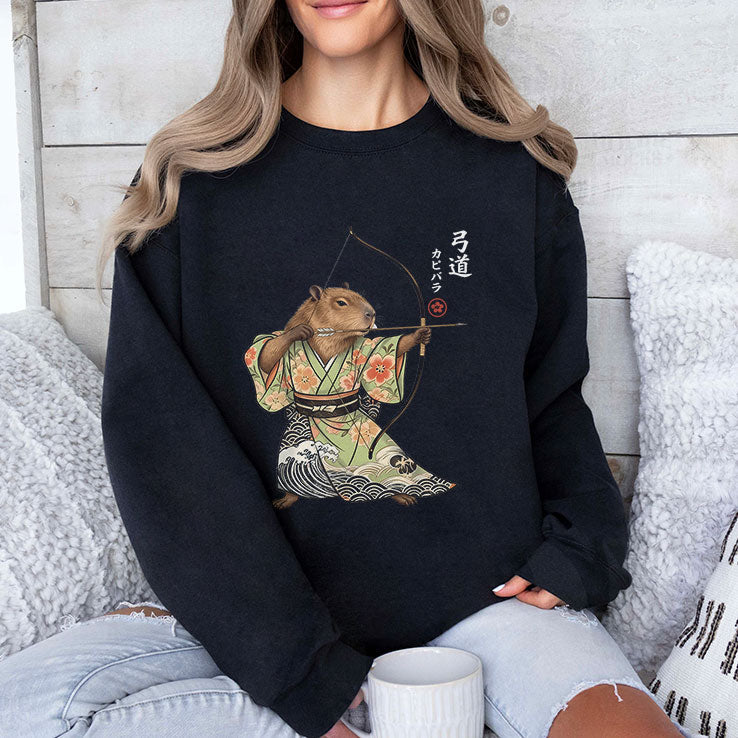 Capybara Archery Samurai Kyudo Japanese Animal Shirt Unisex