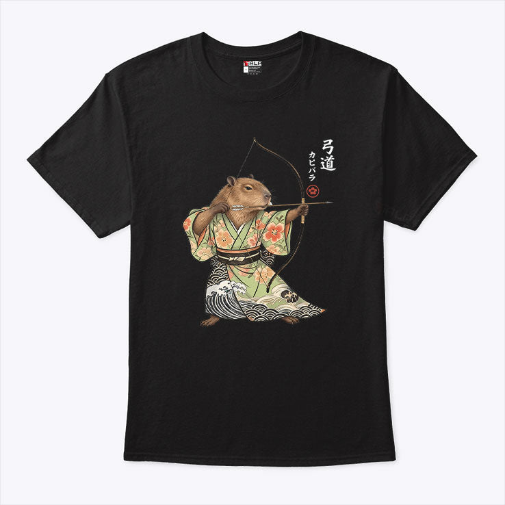 Capybara Archery Samurai Kyudo Japanese Animal Shirt Unisex