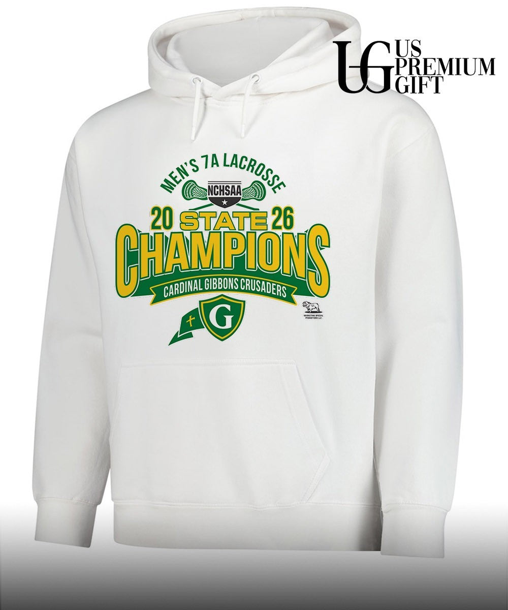 Cardinal Gibbons Raleigh Men’s NCHSAA 7A Lacrosse State Champions 2026 shirt Unisex