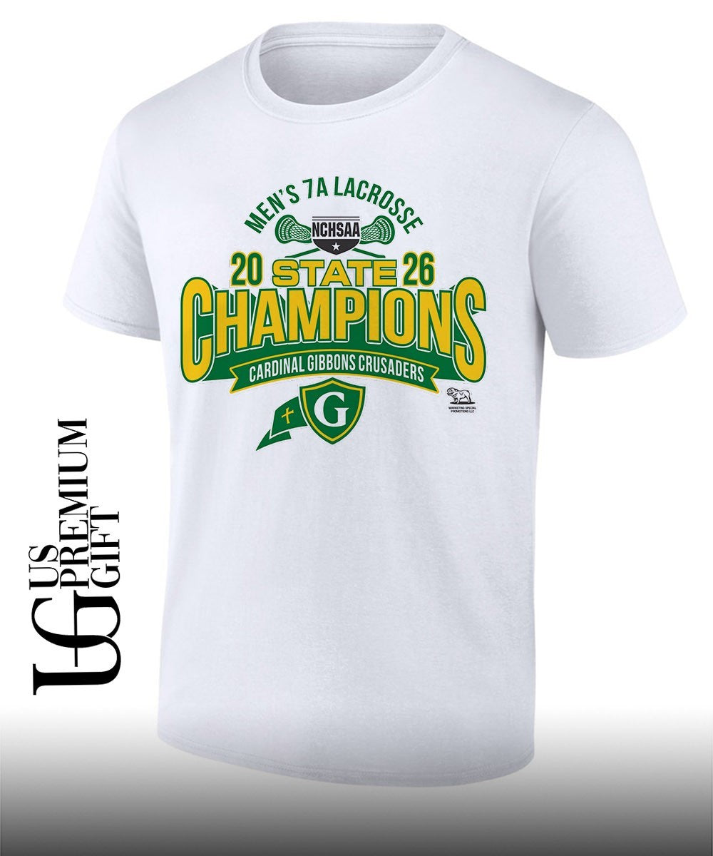 Cardinal Gibbons Raleigh Men’s NCHSAA 7A Lacrosse State Champions 2026 shirt Unisex