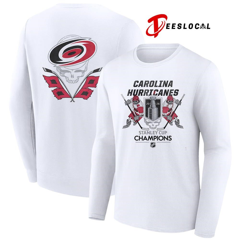 Carolina Huricanes Stanley Cup champions skeletons graphic shirt Unisex
