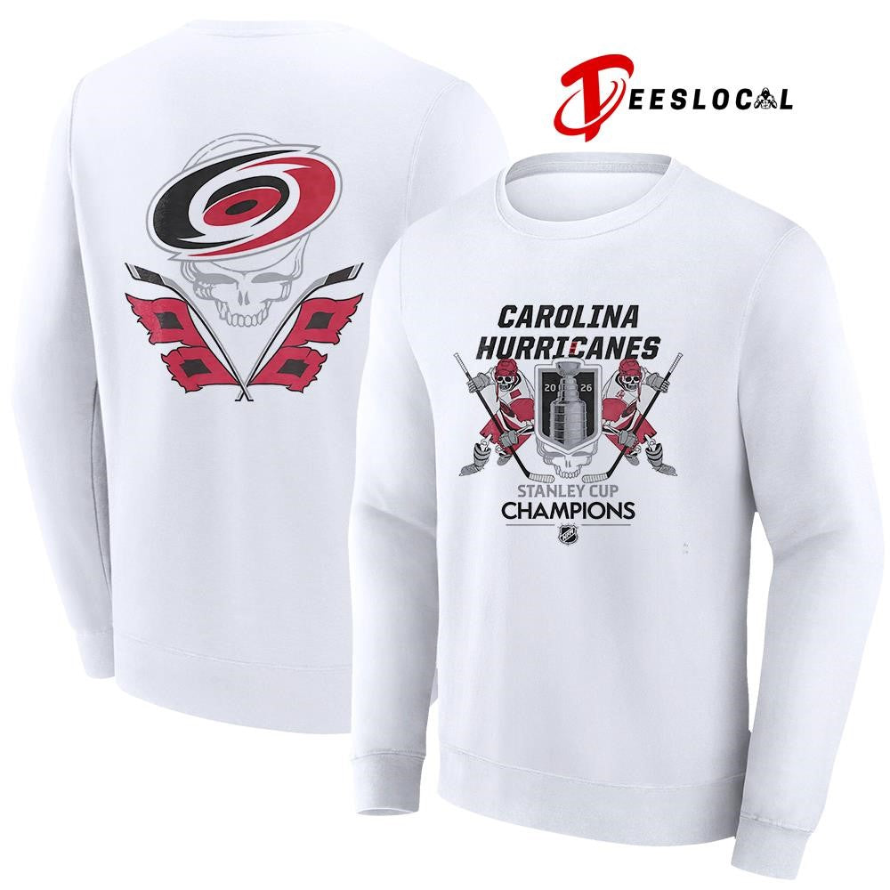 Carolina Huricanes Stanley Cup champions skeletons graphic shirt Unisex