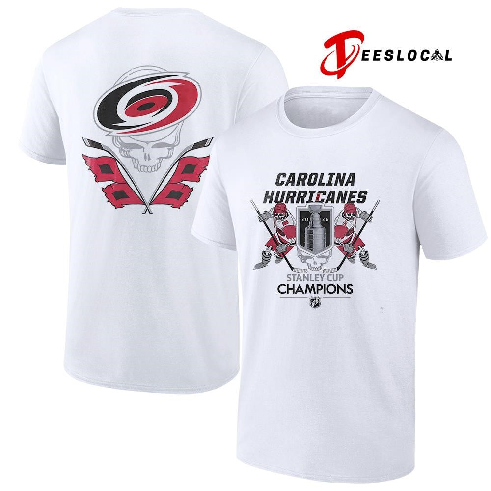 Carolina Huricanes Stanley Cup champions skeletons graphic shirt Unisex