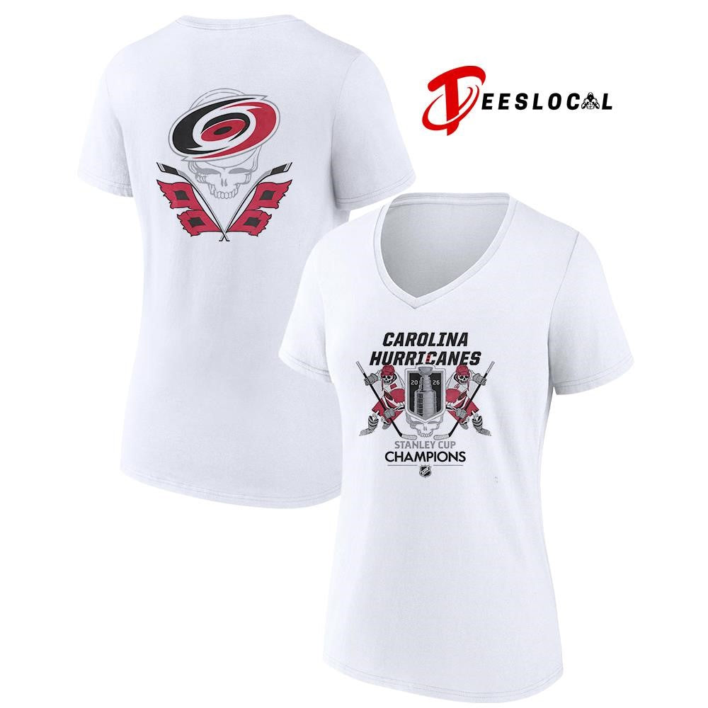 Carolina Huricanes Stanley Cup champions skeletons graphic shirt Unisex