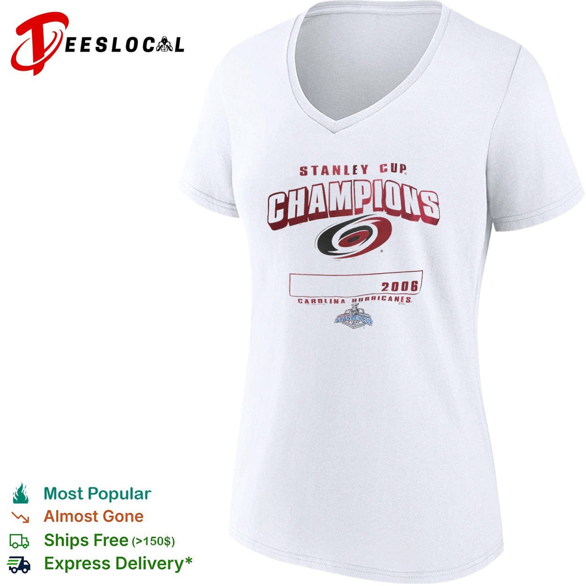 Carolina Hurricanes 2006 Stanley Cup Champions NHL Hockey Team Logo shirt Unisex