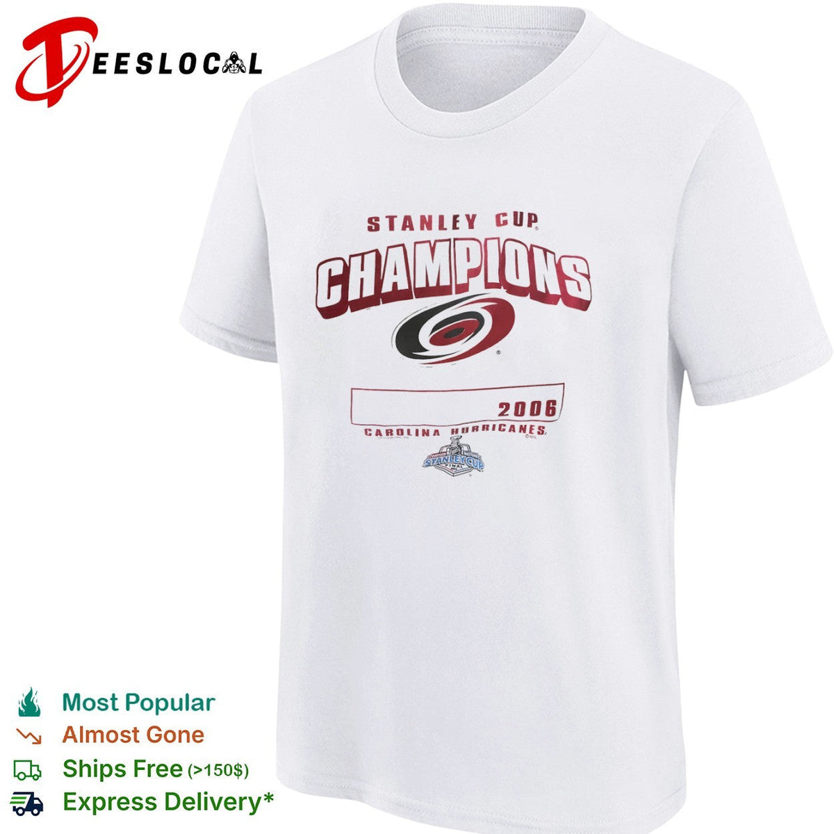 Carolina Hurricanes 2006 Stanley Cup Champions NHL Hockey Team Logo shirt Unisex