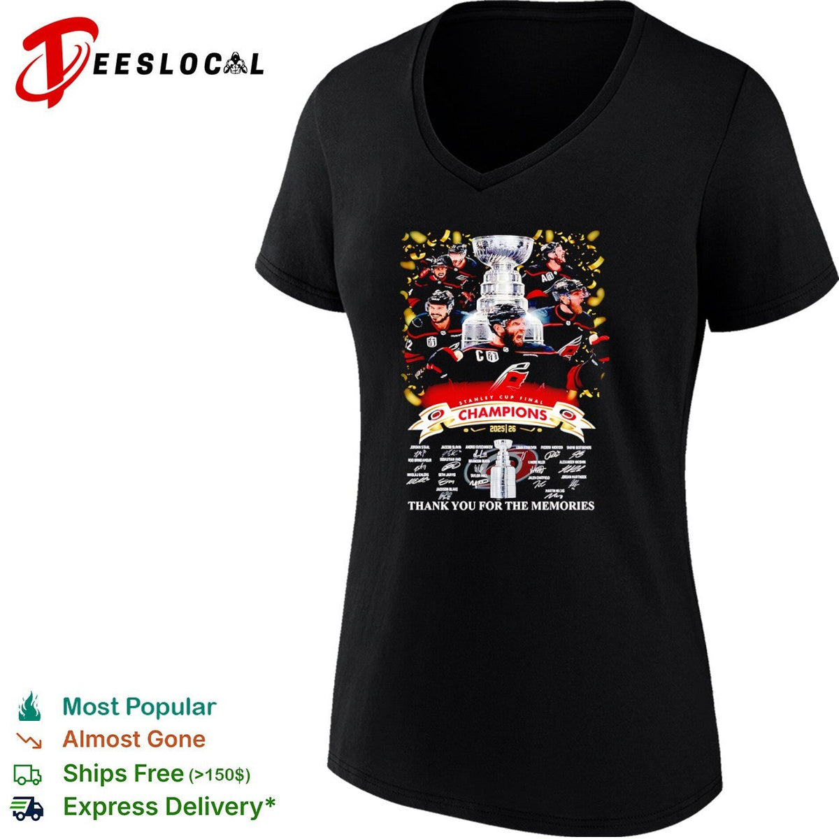 Carolina Hurricanes 2025-2026 Stanley Cup Champions shirt Unisex