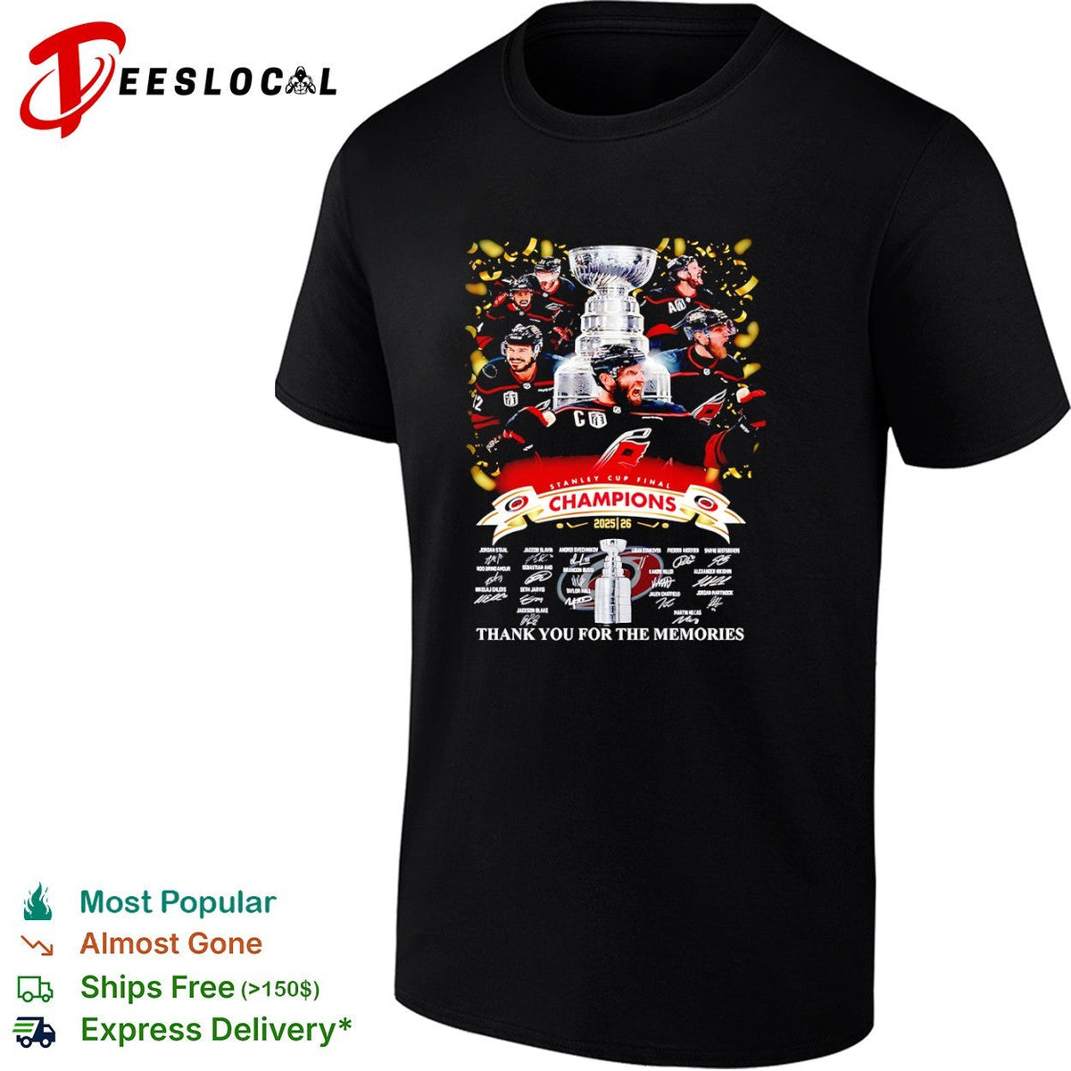 Carolina Hurricanes 2025-2026 Stanley Cup Champions shirt Unisex
