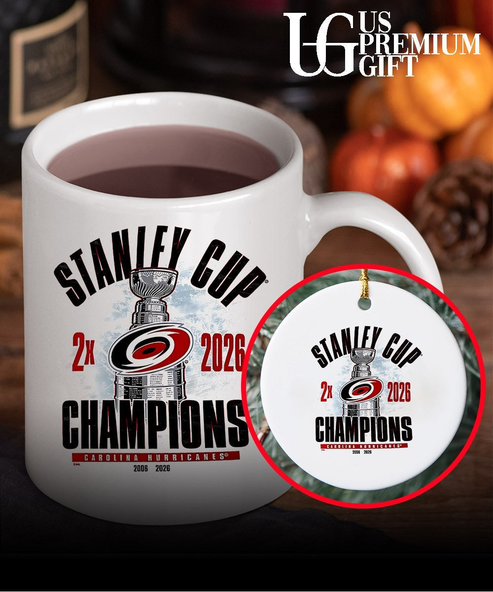 Carolina Hurricanes 2026 Stanley Cup 2X Champions 2006-2026 trophy shirt Unisex