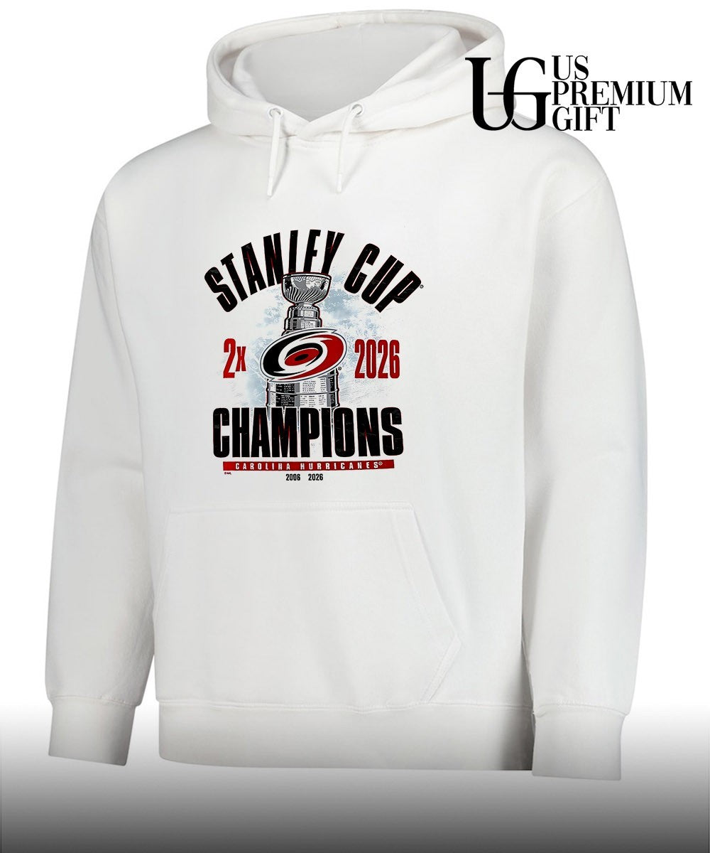 Carolina Hurricanes 2026 Stanley Cup 2X Champions 2006-2026 trophy shirt Unisex