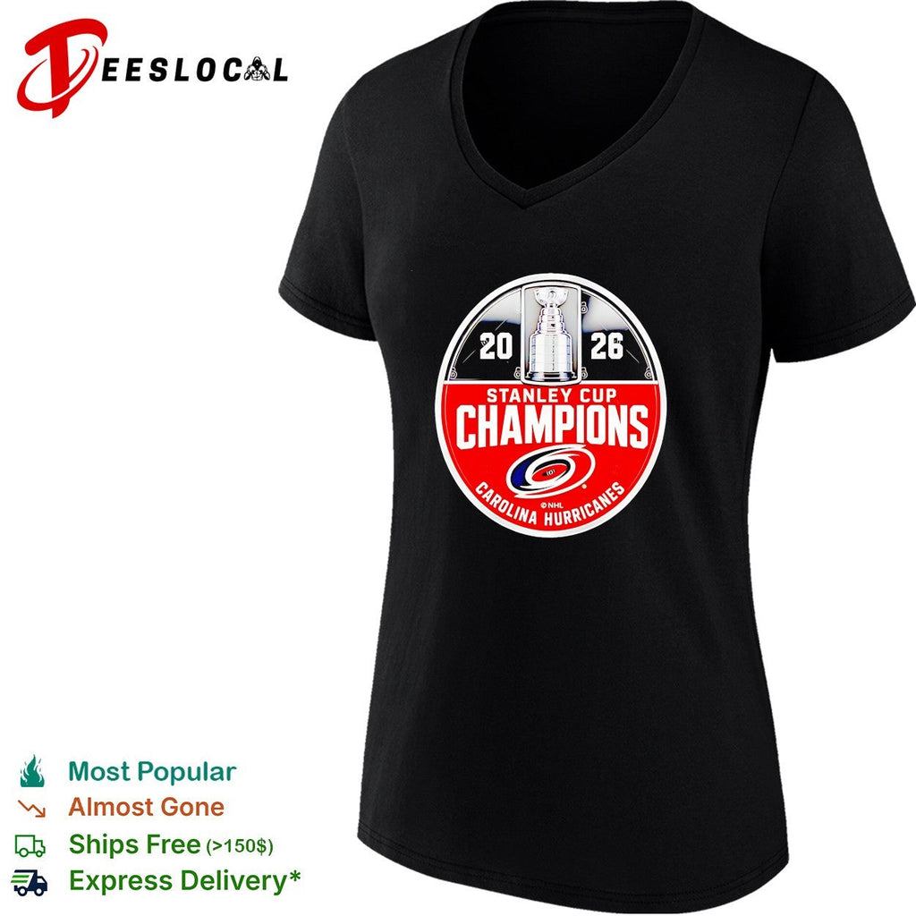 Carolina Hurricanes 2026 Stanley Cup Champions circle logo shirt Unisex