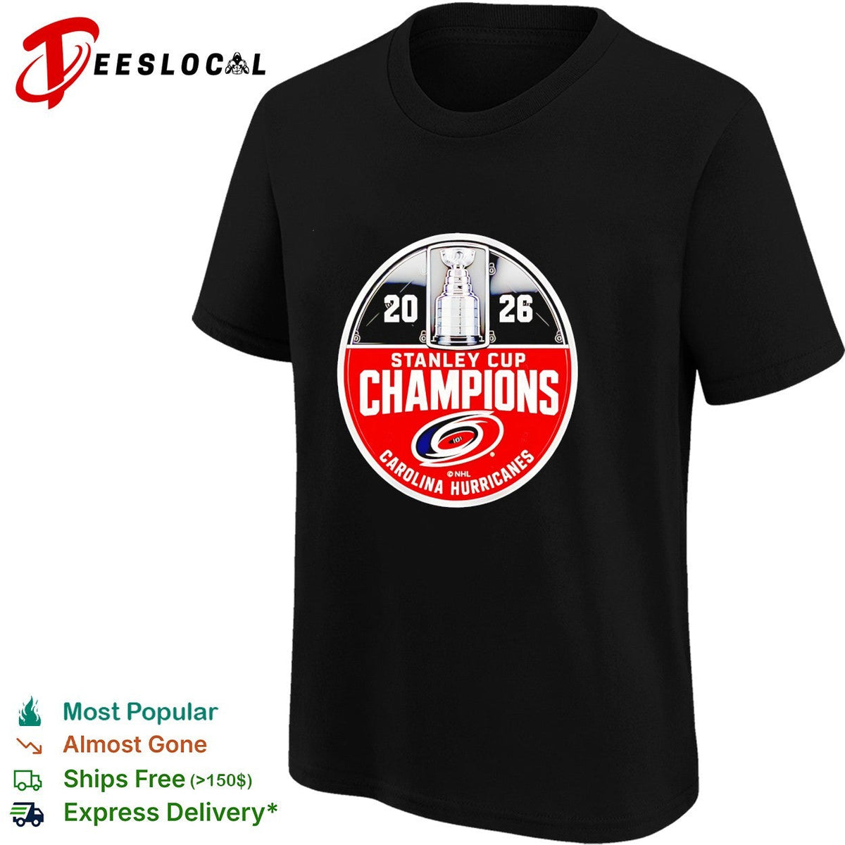 Carolina Hurricanes 2026 Stanley Cup Champions circle logo shirt Unisex