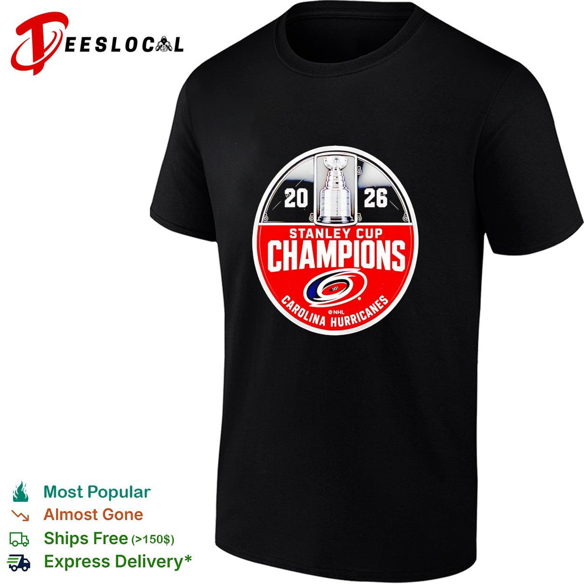Carolina Hurricanes 2026 Stanley Cup Champions circle logo shirt Unisex