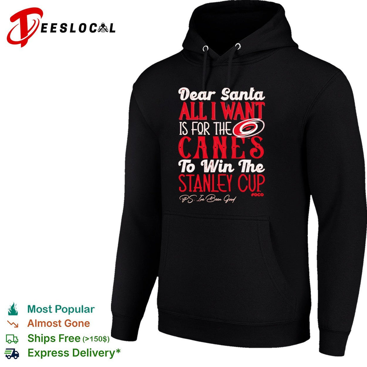 Carolina Hurricanes Dear Santa All I Want Is for the Canes to Win the Stanley Cup shirt Unisex