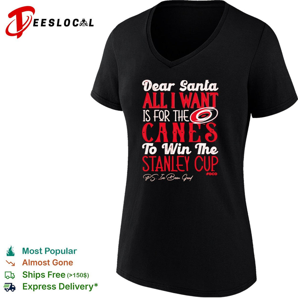 Carolina Hurricanes Dear Santa All I Want Is for the Canes to Win the Stanley Cup shirt Unisex
