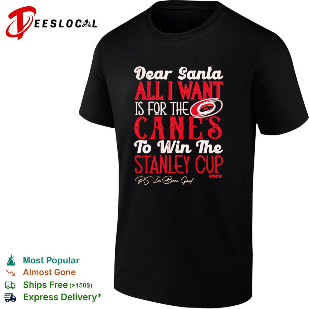 Carolina Hurricanes Dear Santa All I Want Is for the Canes to Win the Stanley Cup shirt Unisex