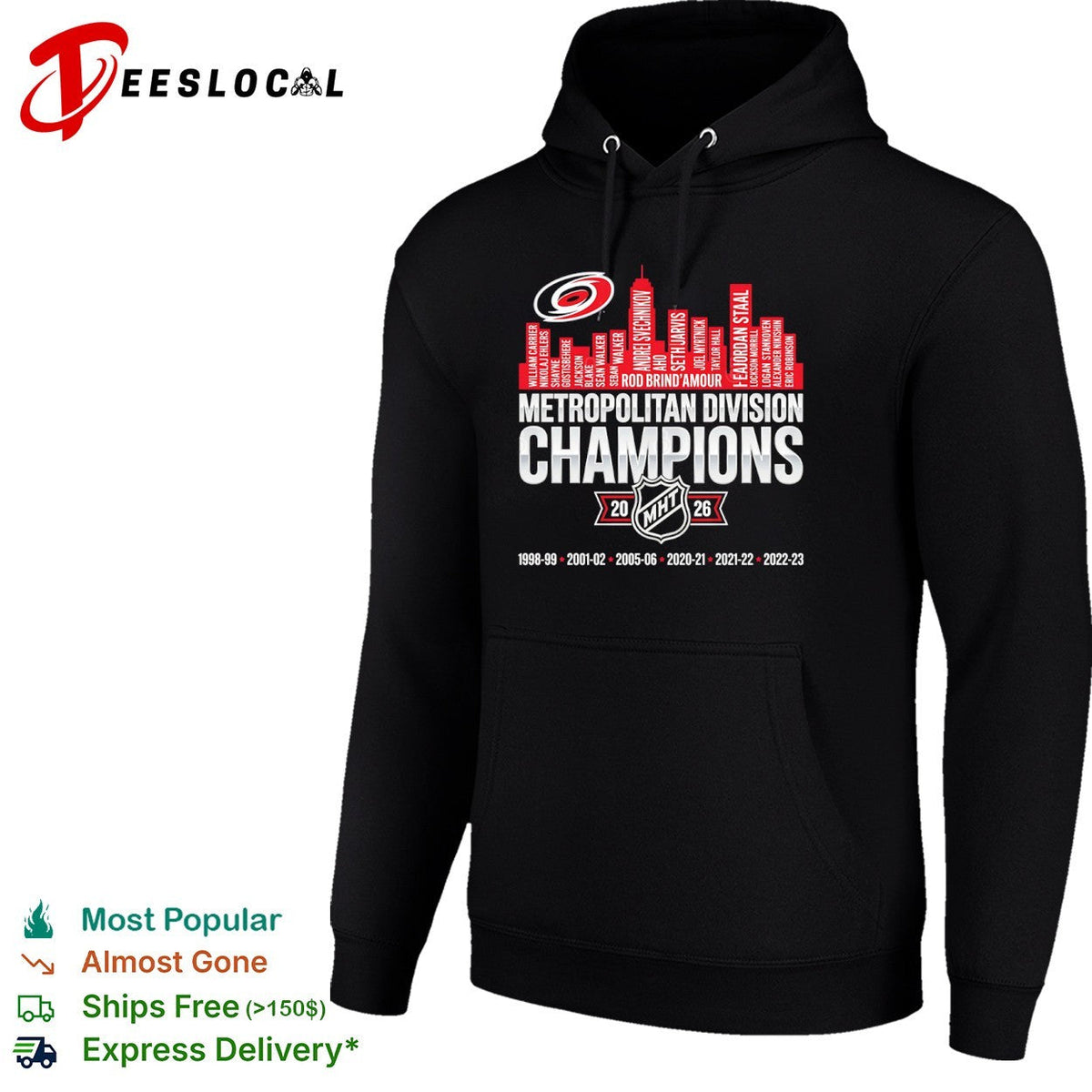 Carolina Hurricanes Metropolitan Division Champions Rod Brind Amour 2026 shirt Unisex