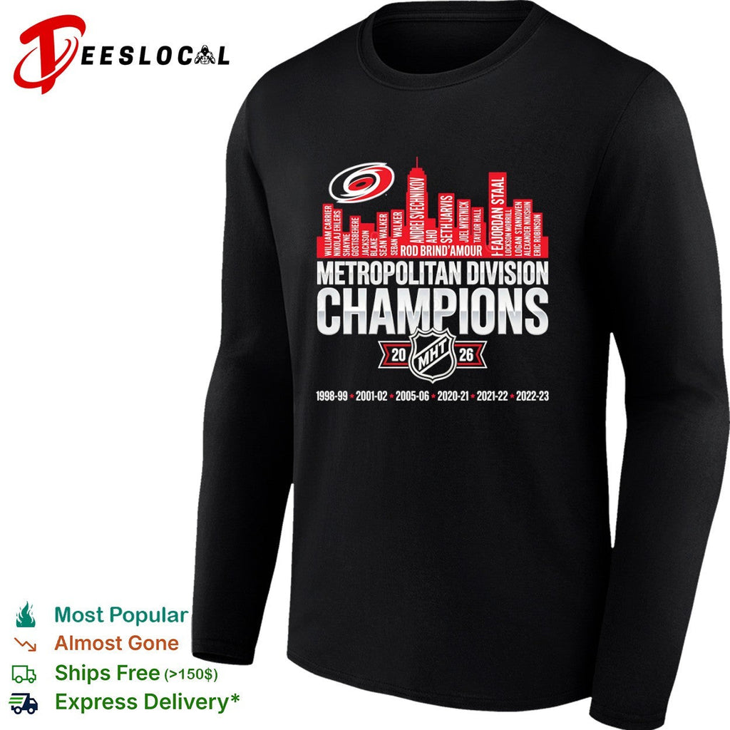 Carolina Hurricanes Metropolitan Division Champions Rod Brind Amour 2026 shirt Unisex