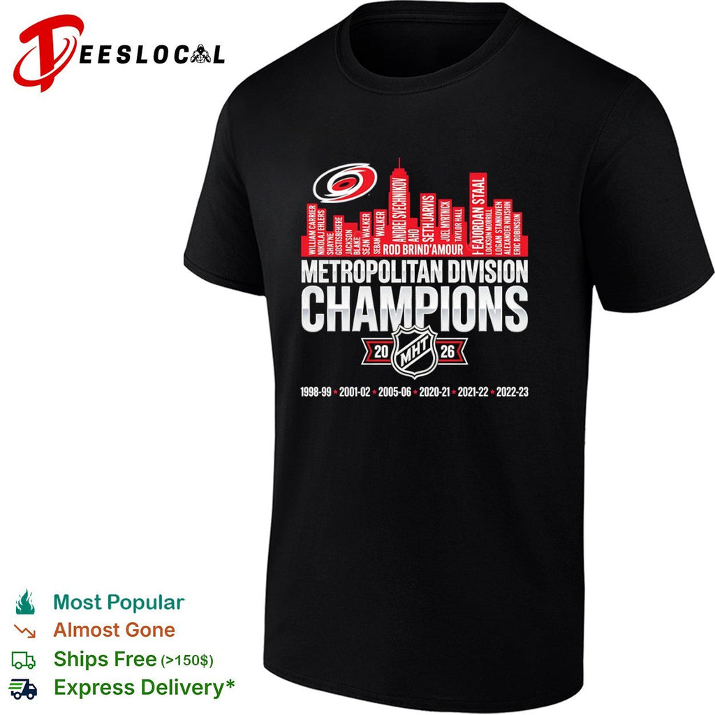 Carolina Hurricanes Metropolitan Division Champions Rod Brind Amour 2026 shirt Unisex