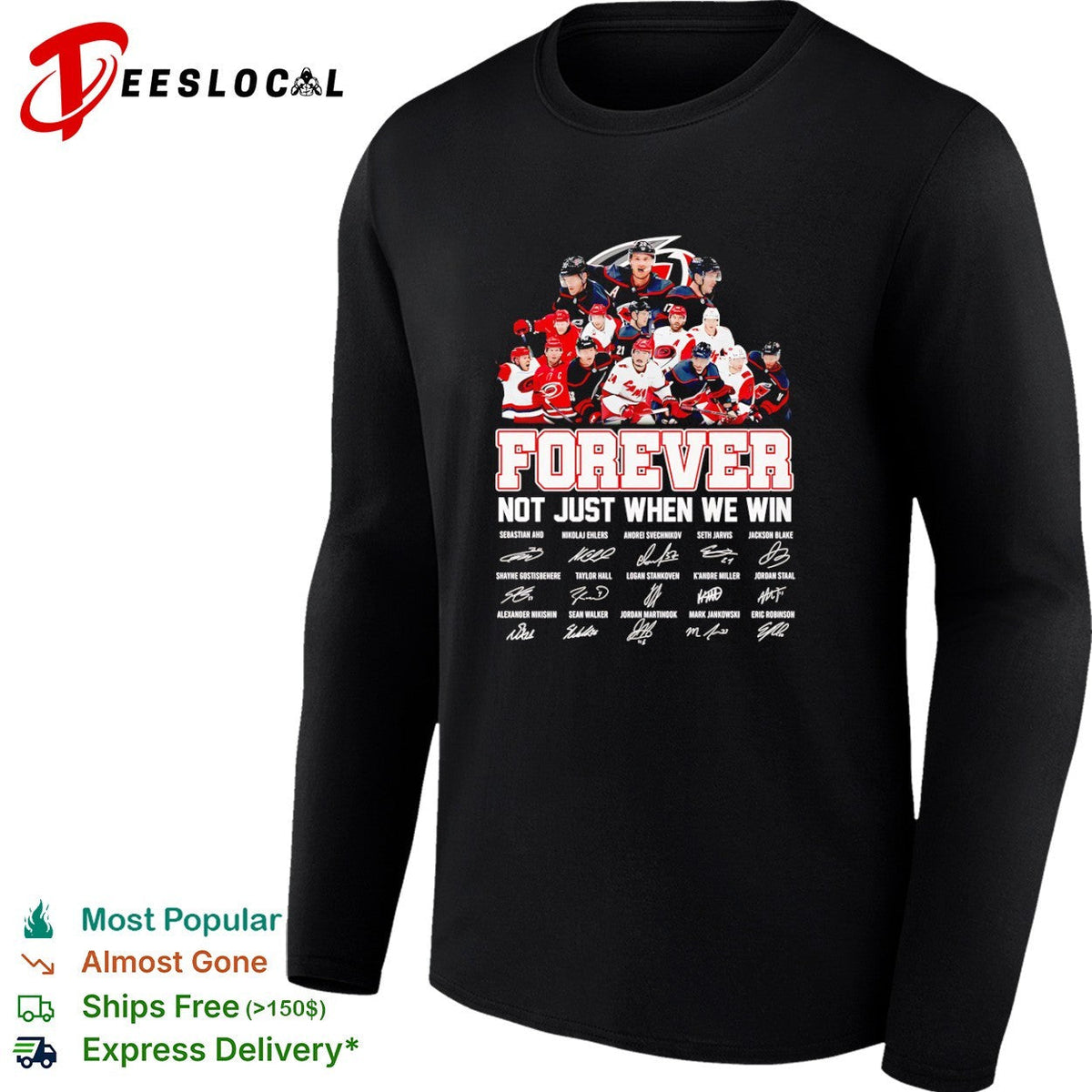 Carolina Hurricanes Players Forever Not Just When We Win Team signatures Shirt Unisex