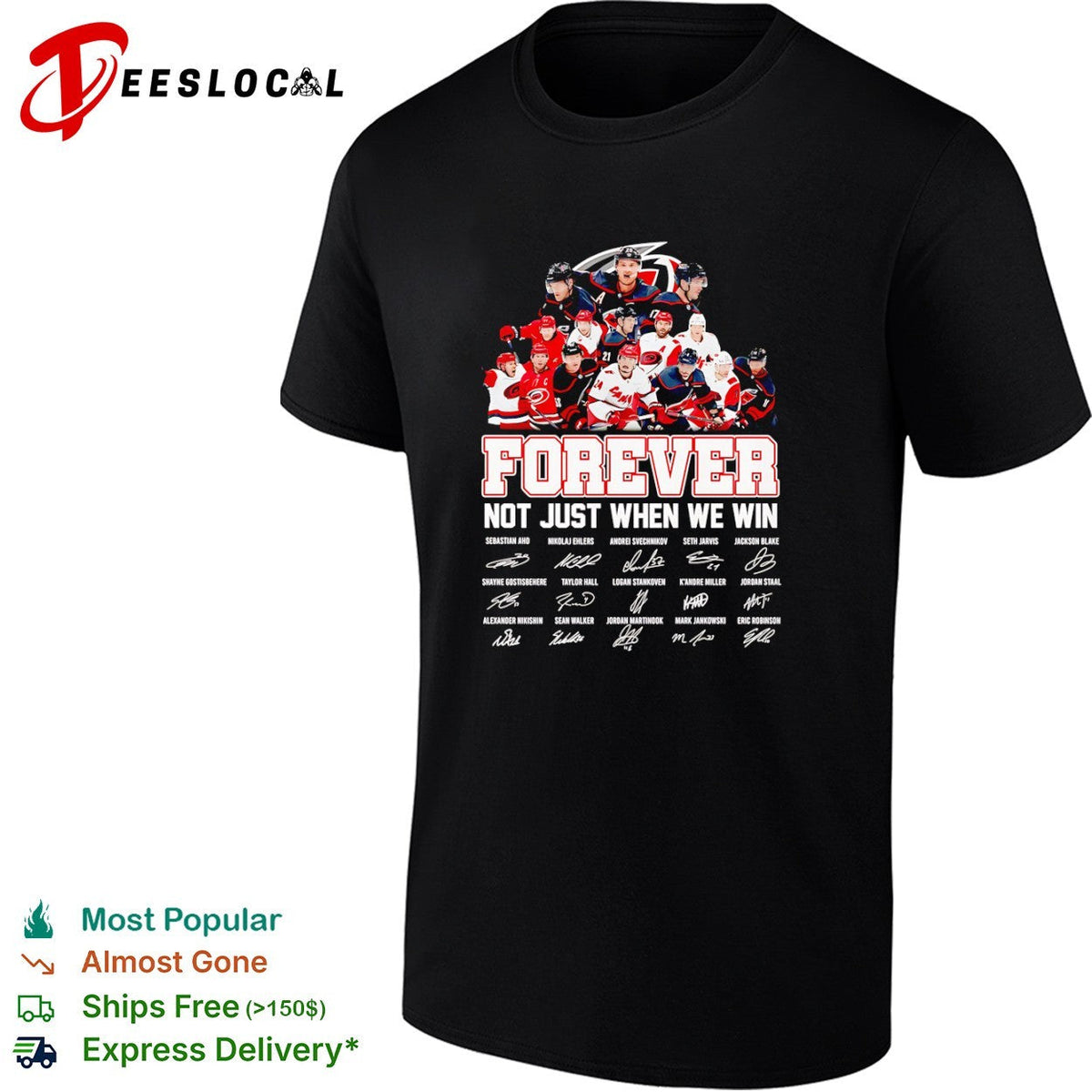 Carolina Hurricanes Players Forever Not Just When We Win Team signatures Shirt Unisex