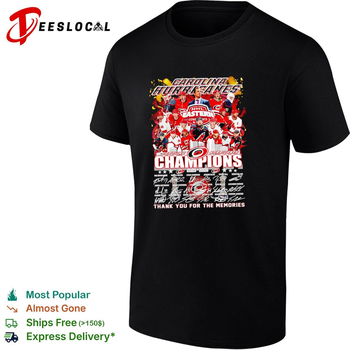 Carolina Hurricanes Rod BrindAmour Champions 2025 2026 NHL shirt Unisex
