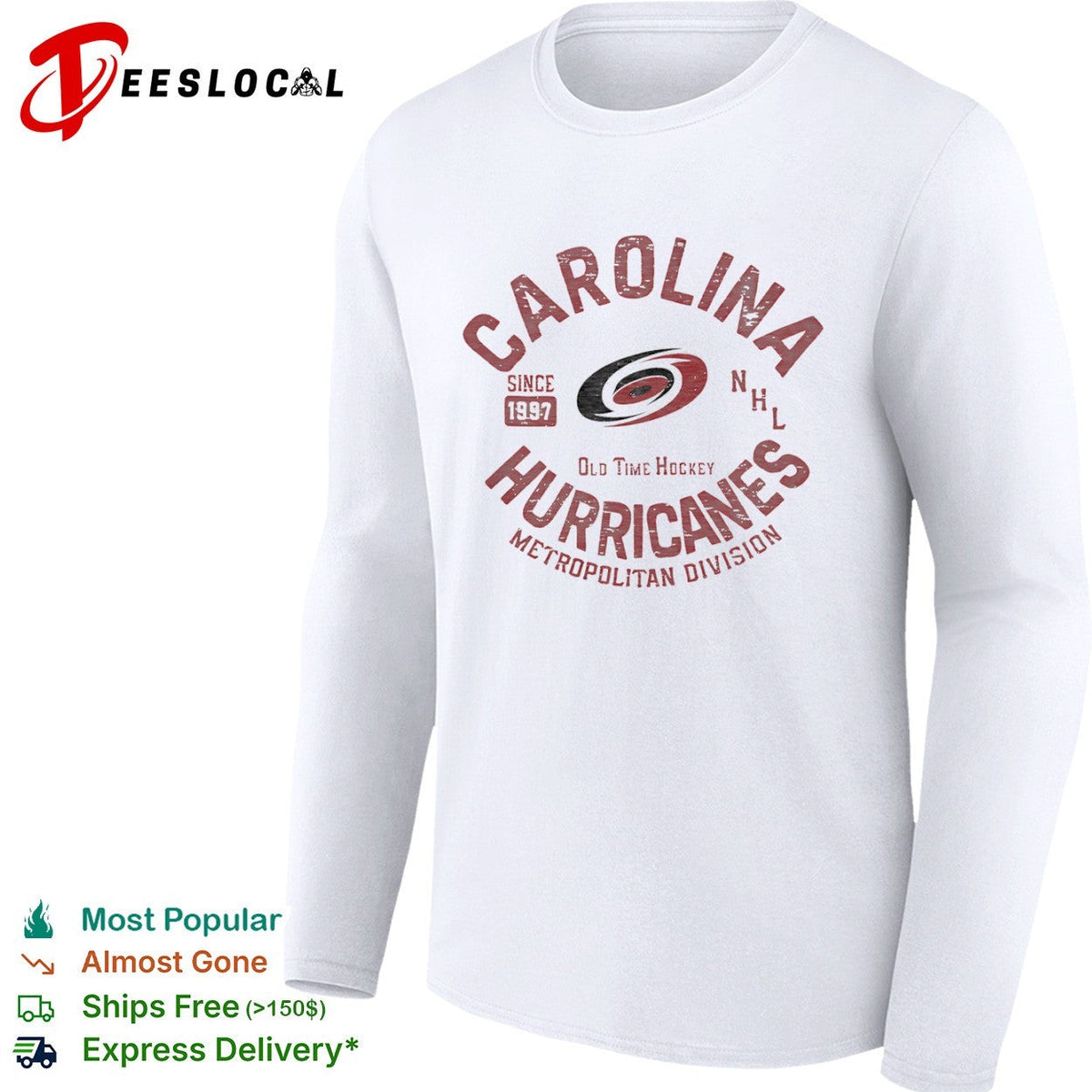 Carolina Hurricanes Since 1997 NHL Old Time Hockey Metropolitan Division shirt Unisex