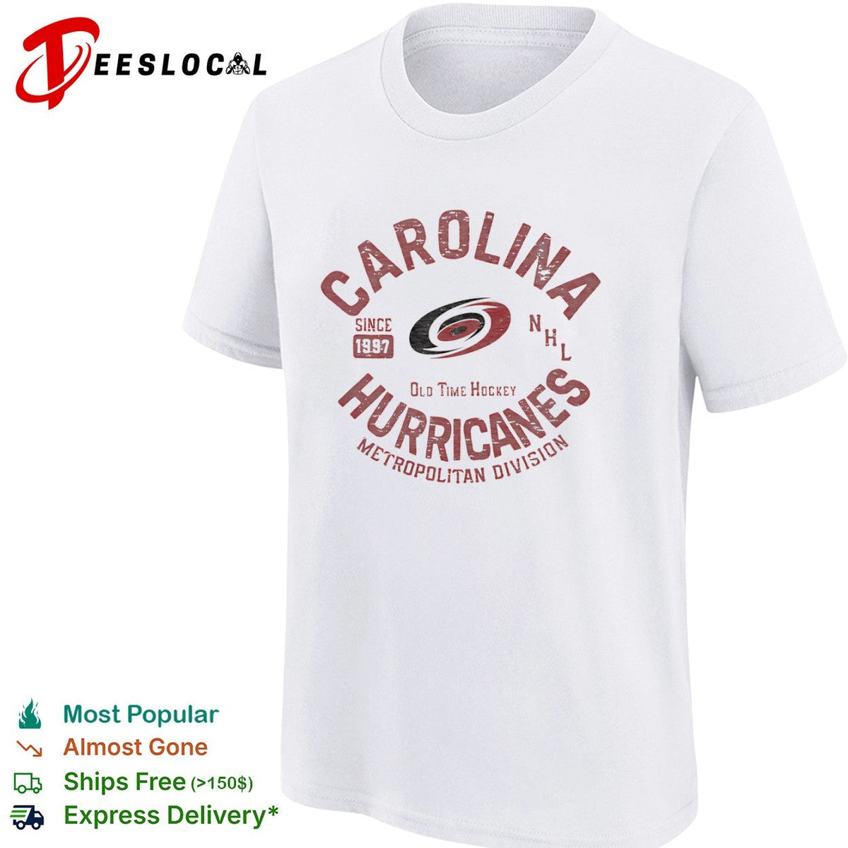 Carolina Hurricanes Since 1997 NHL Old Time Hockey Metropolitan Division shirt Unisex