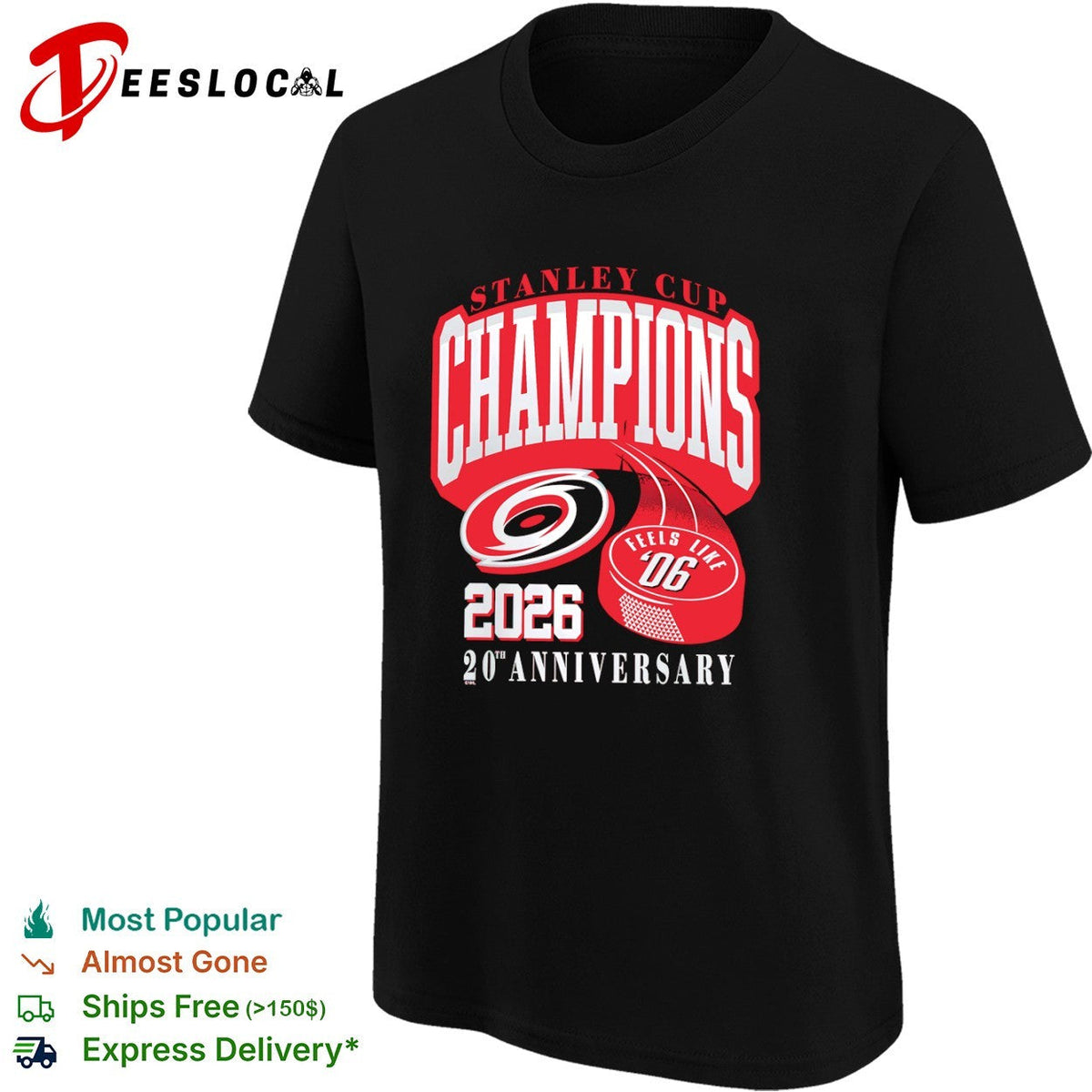Carolina Hurricanes Stanley Cup Champions 2026 20th Anniversary shirt Unisex