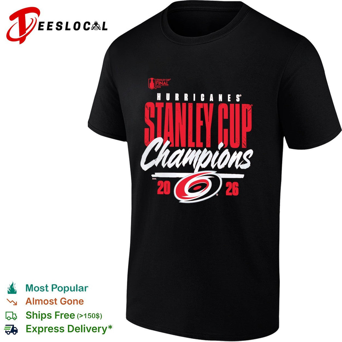 Carolina Hurricanes Stanley Cup Champions 2026 NHL Finals shirt Unisex