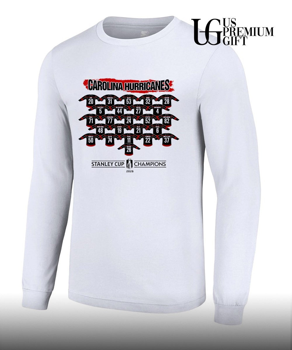 Carolina Hurricanes Stanley Cup Champions 2026 jerseys shirt Unisex