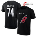 Carolina Hurricanes Stanley Cup champions Jaccob Slavin name and number logo shirt Unisex