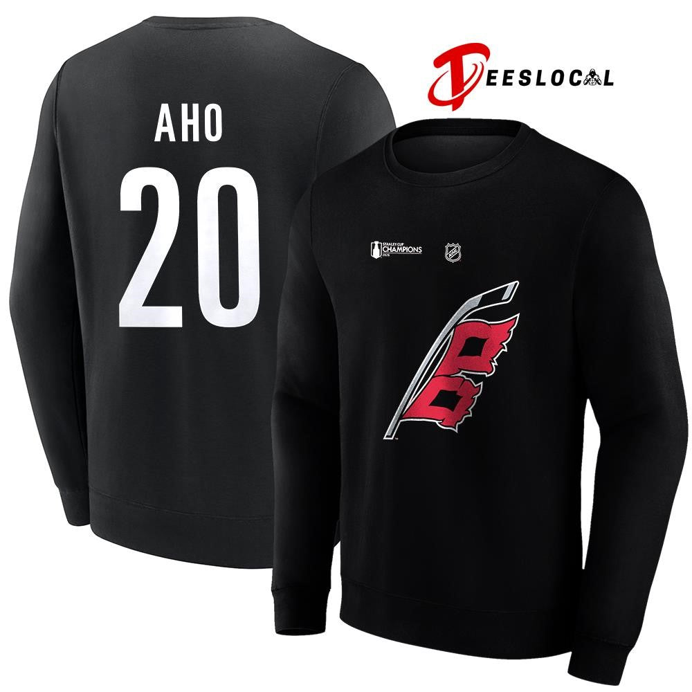 Carolina Hurricanes Stanley Cup champions Sebastian Aho name and number logo shirt Unisex