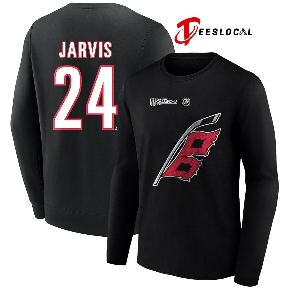 Carolina Hurricanes Stanley Cup champions Seth Jarvis name and number logo shirt Unisex