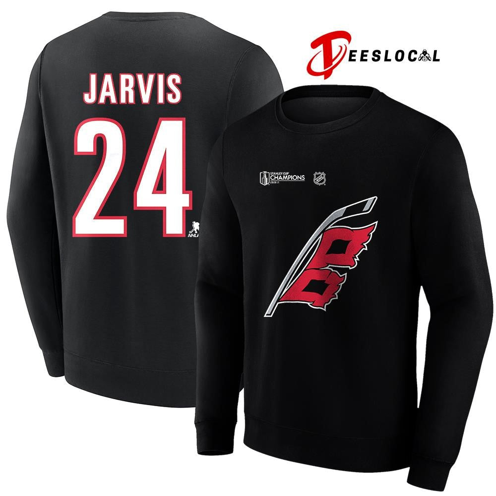 Carolina Hurricanes Stanley Cup champions Seth Jarvis name and number logo shirt Unisex