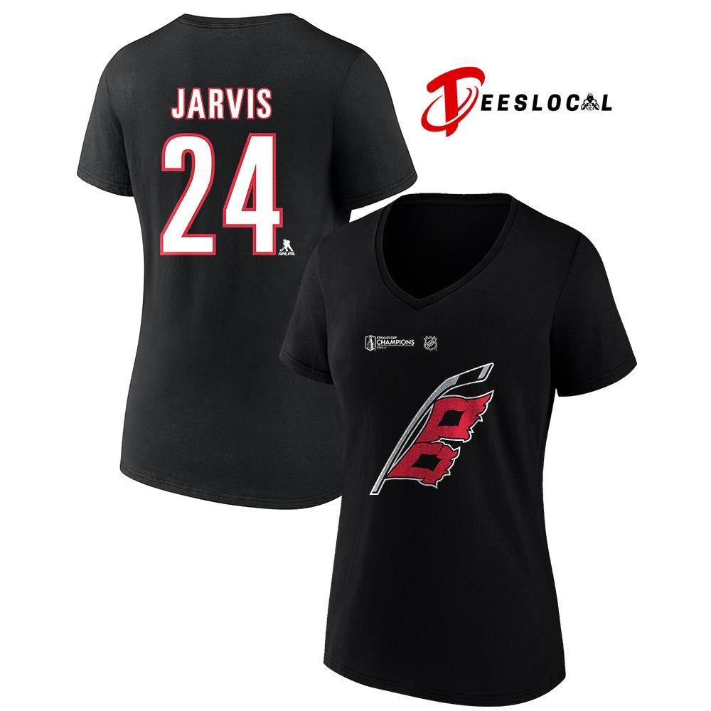 Carolina Hurricanes Stanley Cup champions Seth Jarvis name and number logo shirt Unisex
