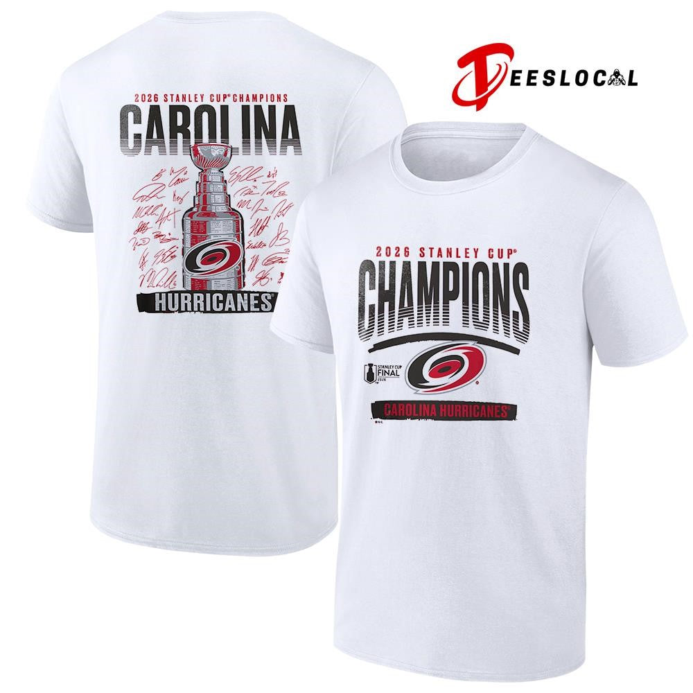 Carolina Hurricanes Stanley Cup champions big and tall signature roster shirt Unisex