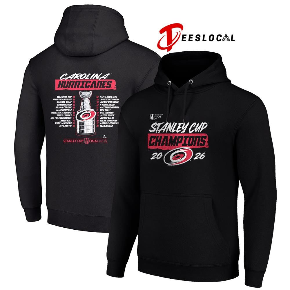 Carolina Hurricanes Stanley Cup champions name roster shirt Unisex