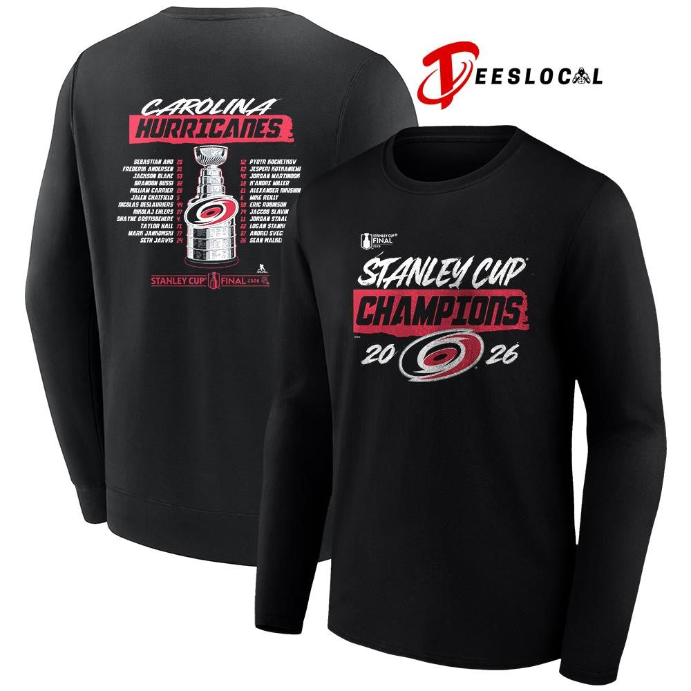 Carolina Hurricanes Stanley Cup champions name roster shirt Unisex