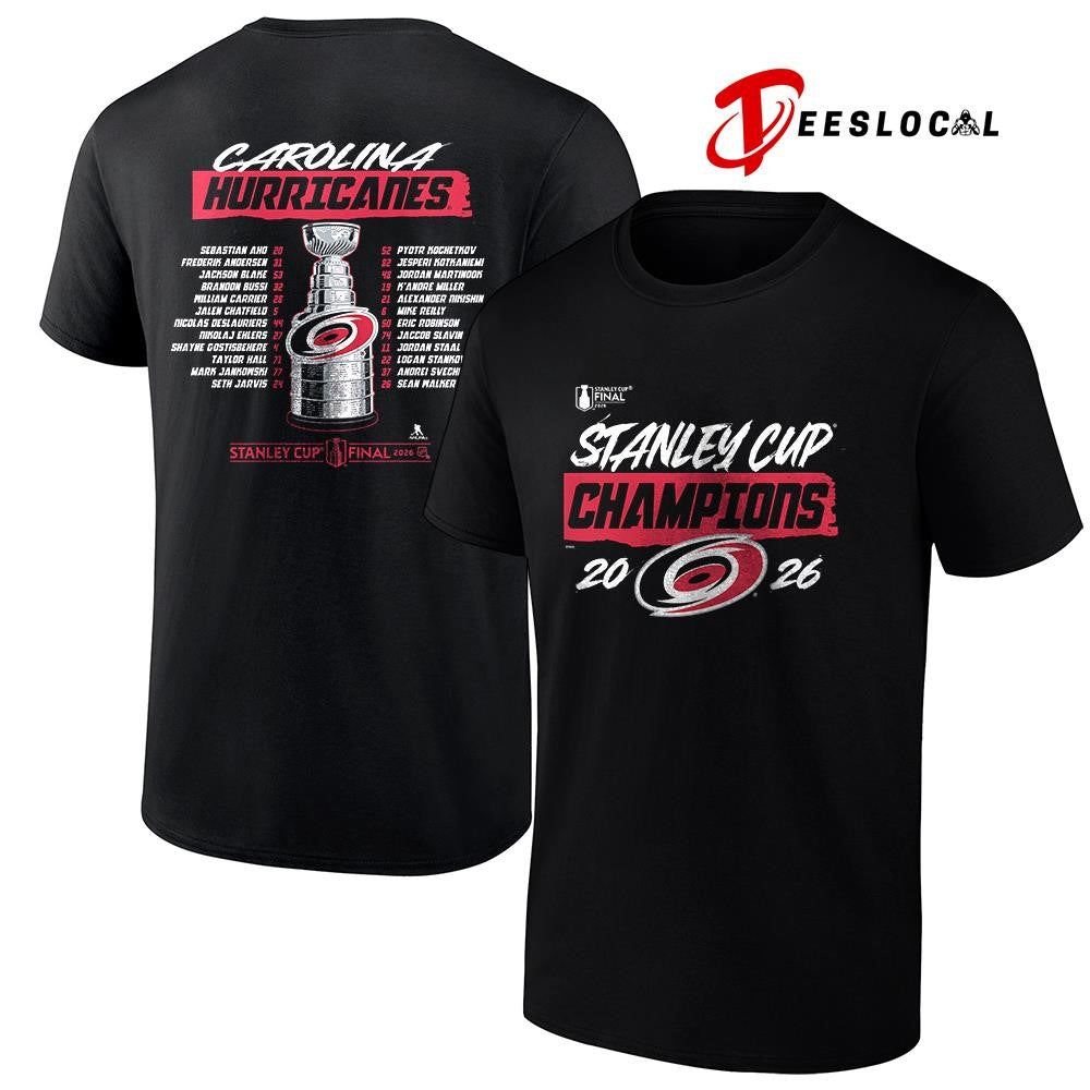 Carolina Hurricanes Stanley Cup champions name roster shirt Unisex