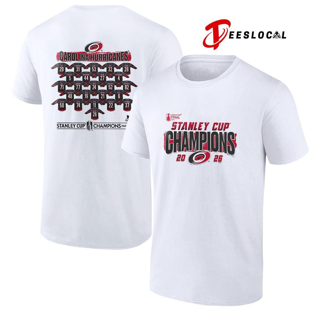 Carolina Hurricanes Stanley Cup champions roster shirt Unisex