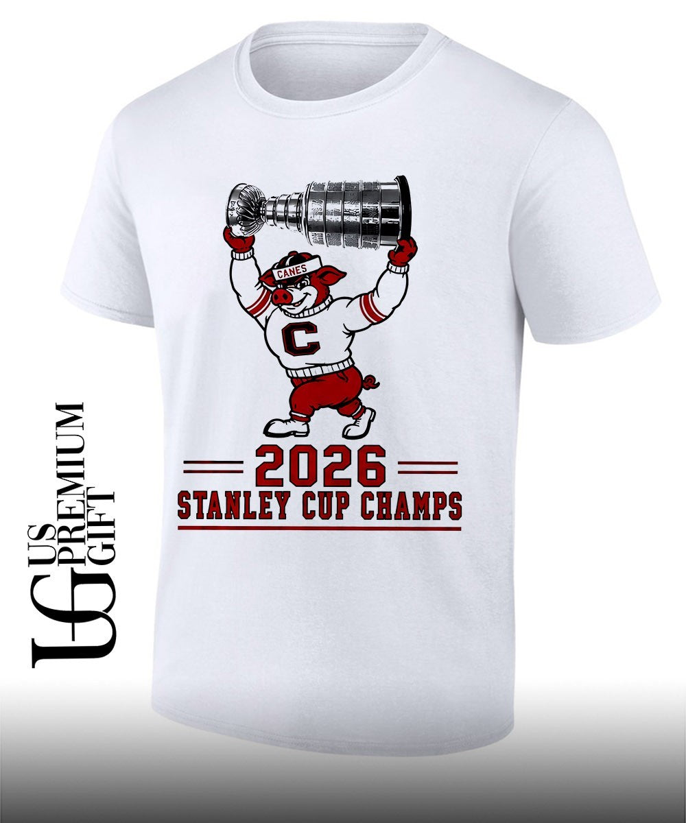Carolina Hurricanes Stormy mascot 2026 Stanley Cup Champs NHL Hockey sport shirt Unisex
