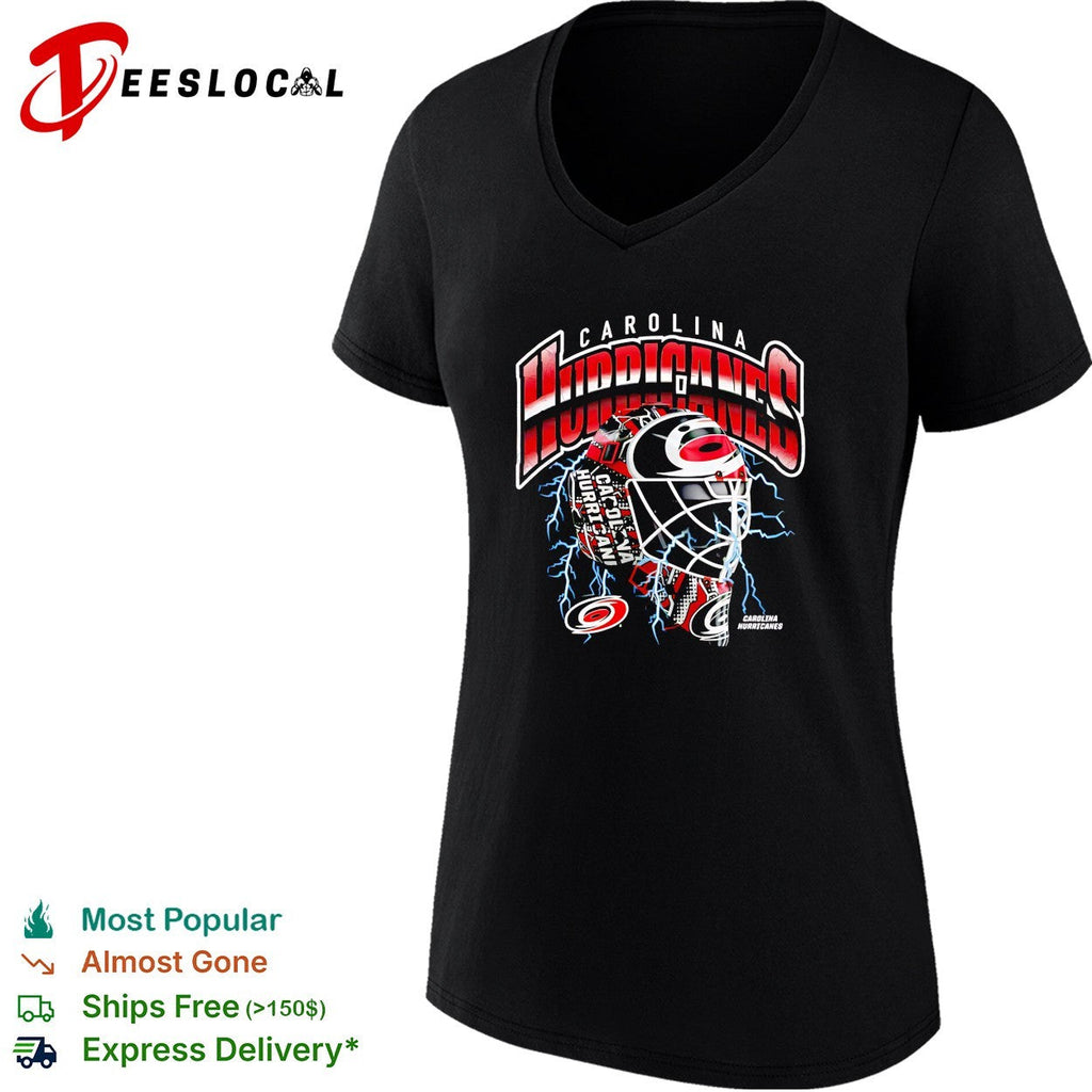Carolina Hurricanes goalie mask lightning bolt arena 2026 champions bold art shirt Unisex