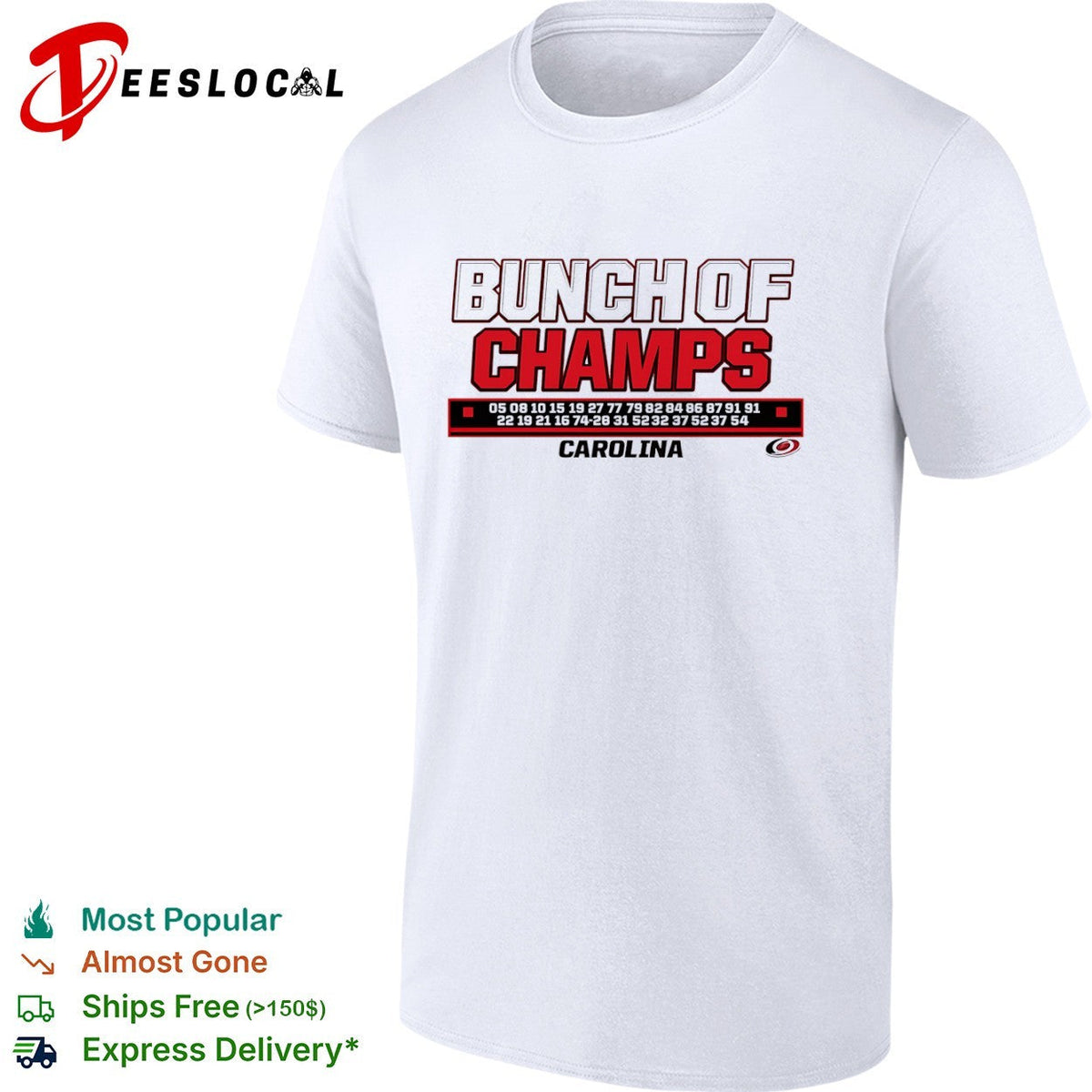 Carolina Hurricanes ice hockey bunch of champs shirt Unisex