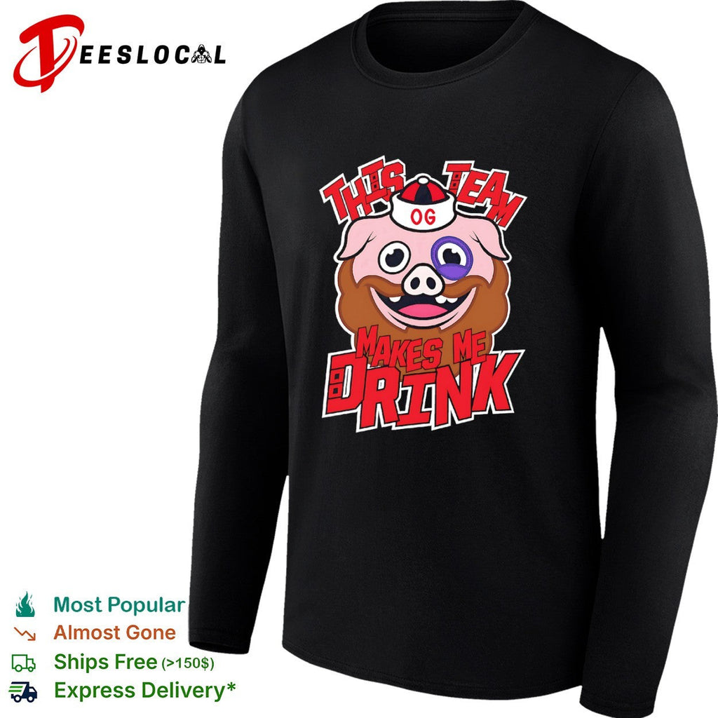 Carolina Hurricanes ice hog This Team Makes Me Drink shirt Unisex