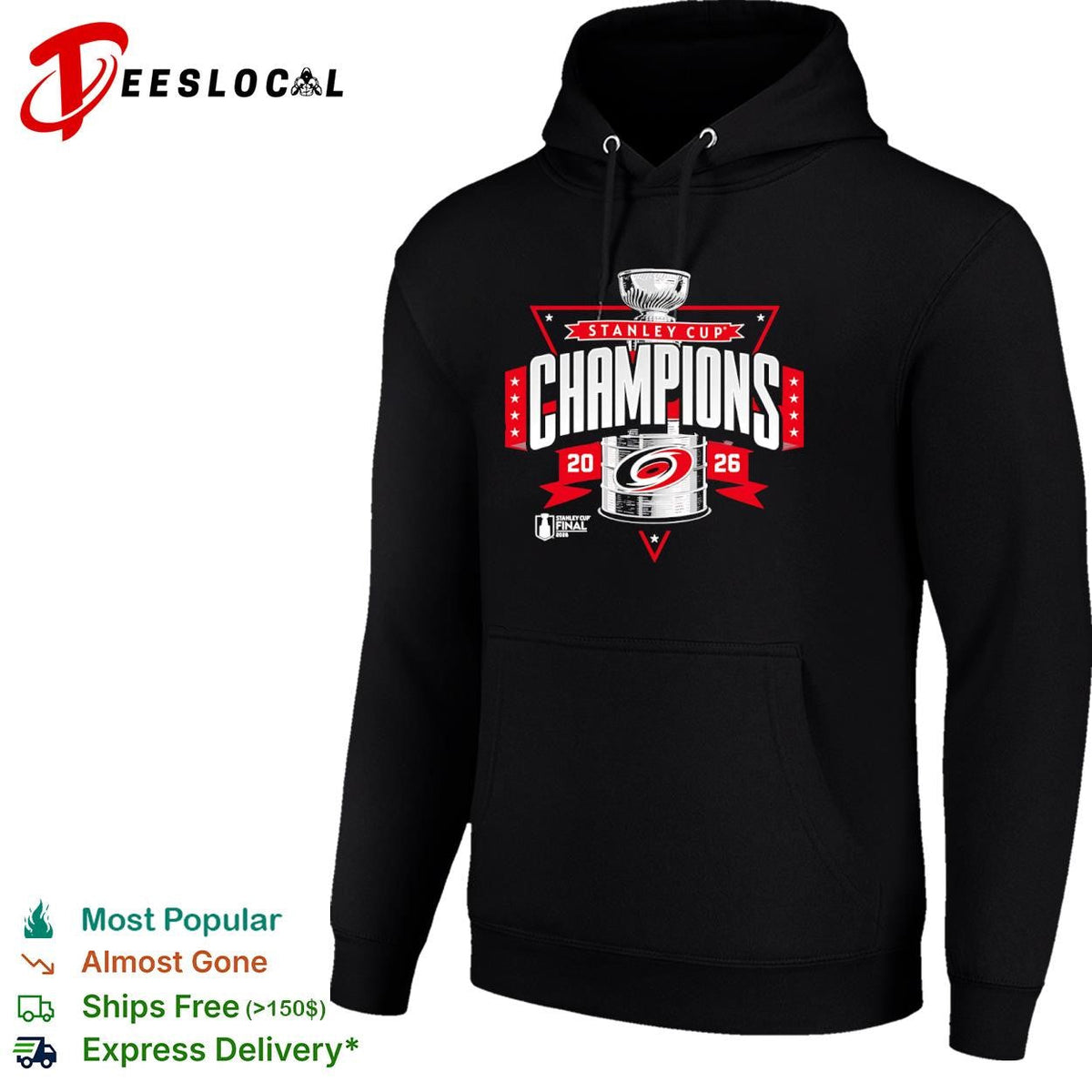 Carolina Hurricanes trophy Stanley Cup champions 2026 shirt Unisex
