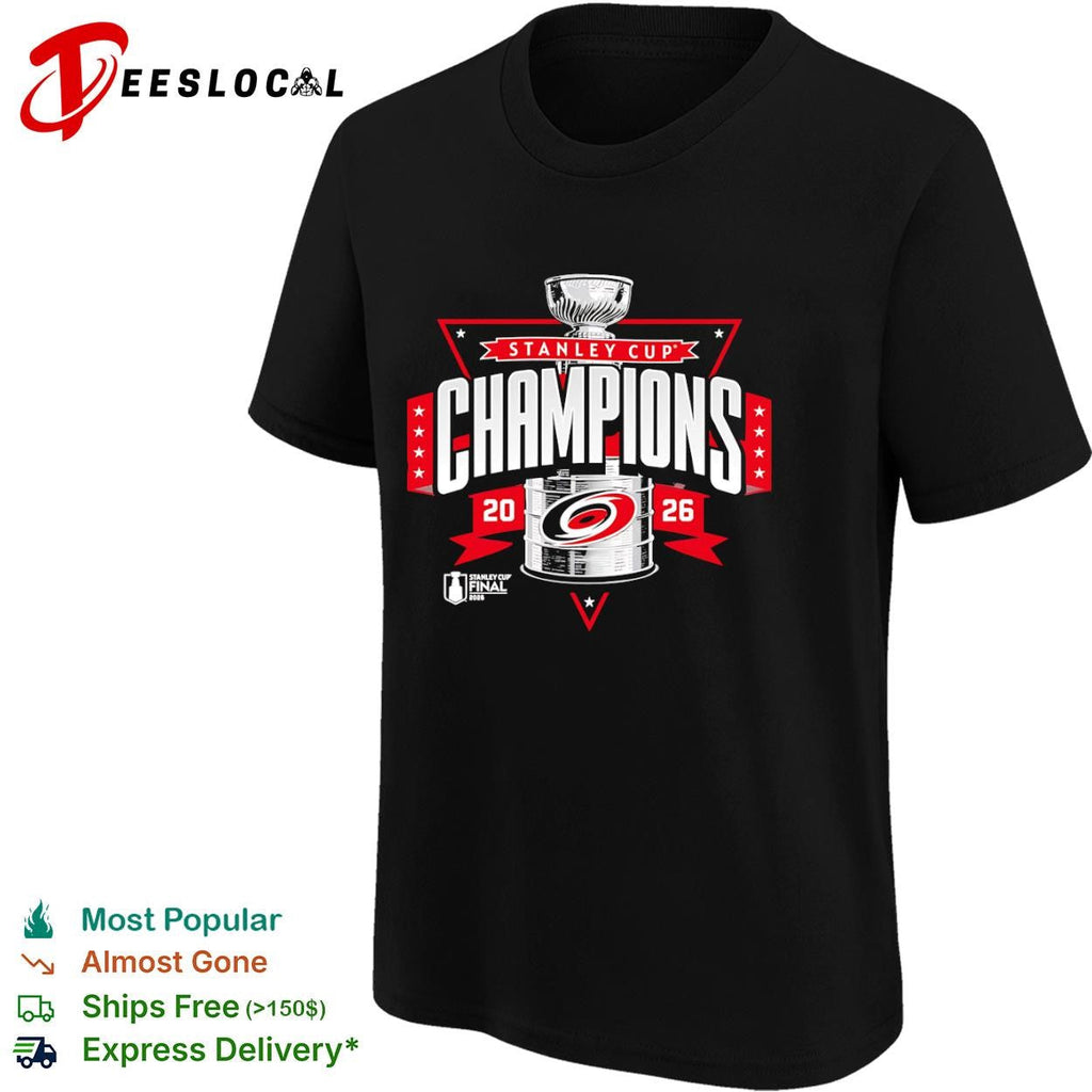 Carolina Hurricanes trophy Stanley Cup champions 2026 shirt Unisex