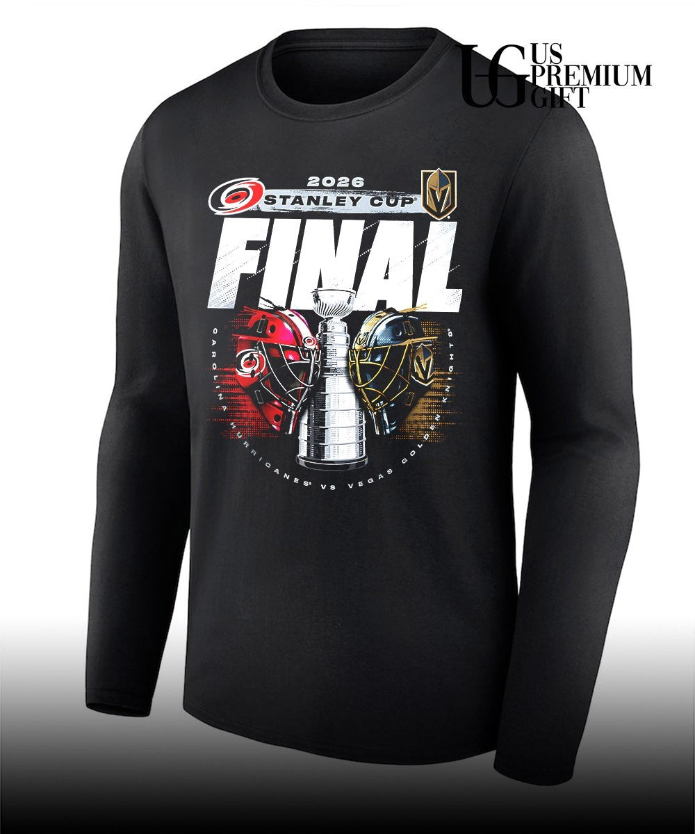 Carolina Hurricanes vs Vegas Golden Knights 2026 Stanley Cup Final matchup helmet shirt Unisex